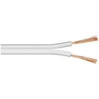 goobay 67746 Lautsprecherkabel Weiß CCA 50 m Rolle,