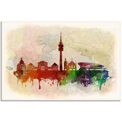 Artland Leinwandbild »München Deutschland Skyline«, Deutschland, (1 St.), auf Keilrahmen gespannt Artland Farbe Bild(er): bunt