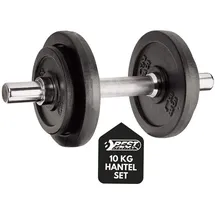 Best Sporting Hantelset Kurzhantel 10 kg aus Gusseisen schwarz