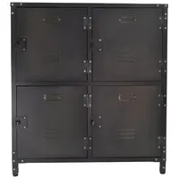 Rikta Vintage-Metallschrank 4-türig (H x B x T) 82,5 x 75 x 35 cm