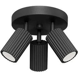Deckenleuchte Deckenlampe Wohnzimmerlampe Spots verstellbar Schwarz Metall