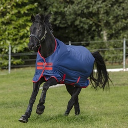 Horseware Mio Turnout Lite 0g - Dark Blue & Red, 130