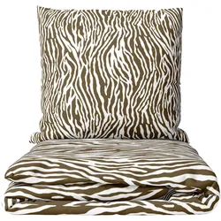 Leonado Vicenti Winter Bettwäsche Fleece 135x200 80x80 braun weiß Leopardenmuster kuschelig weich warm 4 teilig