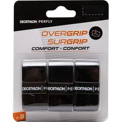 Badminton Griffband Komfort Overgrip 3er Pack schwarz schwarz No Size