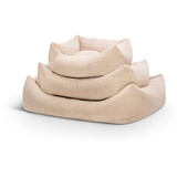 softwalls Tierbett Orthopädisches Hundebett Cord - Hundekorb, Creme (S), Cord-Velours, orthopädisch rutschhemmende Unterseite beige 50 cm x 56 cm