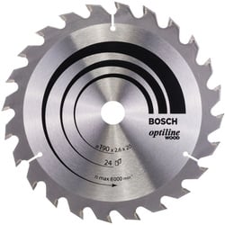 BOSCH Kreissägeblatt, Optiline Wood für Handkreissägen 24Z – 190 x 20/16 x 2,6 mm