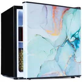 Klarstein CoolArt Kühl-Gefrier-Kombination - Kühlschrank mit 2 Kühl-Ebenen, Design-Front, Thermostat mit 5 Stufen, 0 bis 10 °C, Fassungsvermög... - Bunt