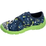 Fischer Markenschuh Klett-Hausschuh Blau 25