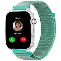SaveFamily 40 mm BT Kunststoffgehäuse Weiß Textilarmband Mintgrün One Size