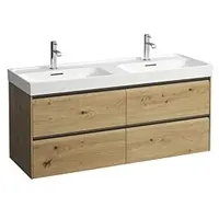 Laufen Meda Waschtischunterschrank H4216440112671 128,4x51,5x44,8cm, 4 Schubladen, wildeiche