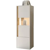 Furn.design Vitrine weiß Eiche Wotan 50 x 155 cm,
