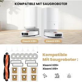 nixoot 24 Stück Zubehörset für Xiaomi X20+ / X10+ Saugroboter