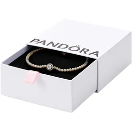 Pandora Funkelnder Kranz Tennisarmband goldfarben 569416C01-18 Größe 18