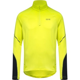 Gore Wear Gore Herren Mid Zip Shirt Langarm, Neon Yellow/Black, XL