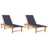 vidaXL Sonnenliege 200 x 66 x 98 cm Blau