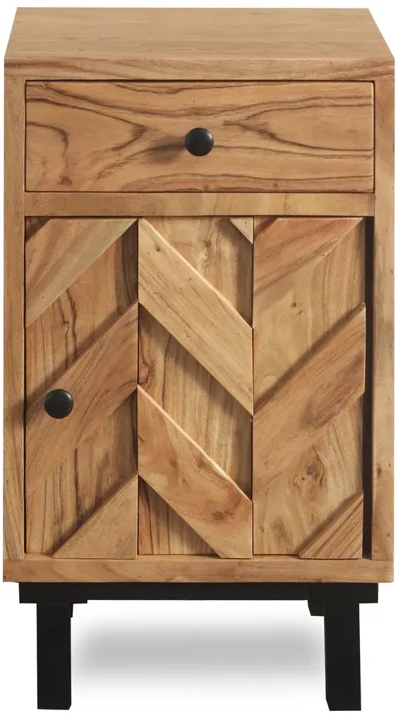 WOLFMÖBEL Unterschrank Cross Holz Braun Akazie