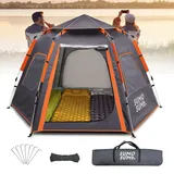 Campingzelt Kuppelzelt Pop-Up Zelt 4 Personen Automatik Wurfzelt Camping