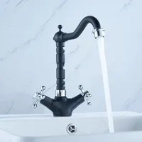Gojoy - Küchenarmatur Wasserhahn Spültischarmatur Einhebel Mischbatterie, Retro Schwarz Küchenarmatur, Hoch Wasserhahn Küche, Spültischarmatur,