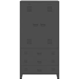 vidaXL Kleiderschrank Industrial 90 x 180 x 50 cm Anthrazit