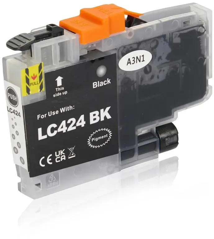 Kompatibel zu Brother LC-424BK Tintenpatrone, schwarz