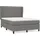 vidaXL Boxspringbett mit Matratze Dunkelgrau 140x200 cm Stoff