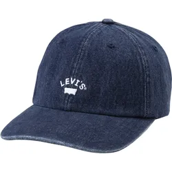 Baseball Cap LEVI'S "LAZY GIRL LOGO", Damen, blau (dunkelblau), Baumwolle, unifarben, modisch, Caps, mit Markenlogo Stickerei