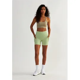 beshaped Funktionstights "Lift me up", Damen, Gr. XS, US-Größen, grün (hellgrün), 90% Nylon, 10% Elasthan, unifarben, kurz, Hosen, mit Kompressions-Funktion
