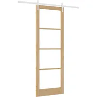 vidaXL Schiebetür Braun 83 x 232 cm Holz und Metall