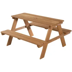 roba Kinder-Outdoor-Sitzgruppe »Picknick for 4« - 89x84,5x50cm - braun - Holz