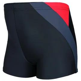 Aquarti Badehose Gestreift mit Motiven Rot/Schwarz 140