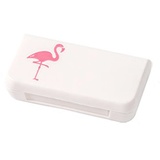 Flamingo Tablettenbox, wasserdicht, mit 3 Fächern, Vitaminhalter, Mini-Pillendose, Medikamentenbehälter für Reisen