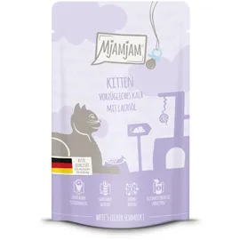 MjAMjAM Quetschie Kitten vorzügliches Kalb mit Lachsöl 12 x 125 g