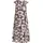 Cartoon Druckkleid Midi Braun/Weiß 40