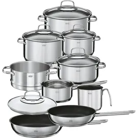 Rösle Elegance Topf-Set 9-tlg. 3 x Kochtopf + 2 x Bratpfanne + Bratentopf + Stielkasserolle + Milchtopf + Dampfeinsatz