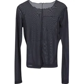 URBAN CLASSICS Ladies Exposed Seam Mesh Longsleeve Schwarz M