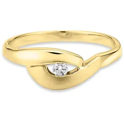 Fingerring BRUNO BANANI "Schmuck Geschenk Silber 925 Damenring" Gr. 53, gold (gelbgoldfarben, kristallweiß, kristallweiß), Fingerringe, Damen, 53, Silber 925 (Sterlingsilber), 1,9mm, mit Zirkonia (synth.)