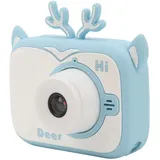 Digitalkamera für Kinder, FHD 1080P Digitalkamera, Tragbares Kameraspielzeug mit 2,0-Zoll-Bildschirm, Dual-Kamera-Digital-Camcorder für Kleinkinder mit Blitz für Kinder Im Alter (Blau)