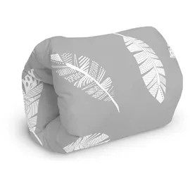 Amilian Stillkissen 22 x 20 cm Patchwork Grau