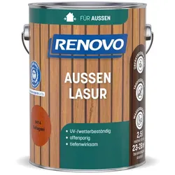 RENOVO Aussenlasur, wb 2,5L mahagoni wasserbasiert - braun