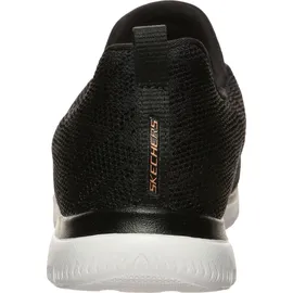 SKECHERS Summits - Leopard Spot black mesh rose gold trim 38