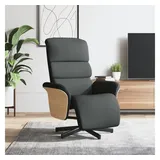 vidaXL Relaxsessel Dunkelgrau Stoff 83 x 104 x 83 cm Grau drehbar mit Fußteil