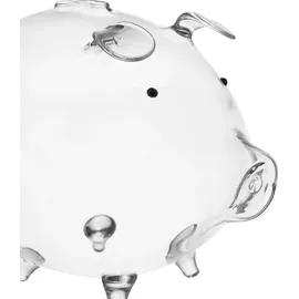ruhhy Große Sparschwein für Münzen und Banknoten Transparentes Glas 22588