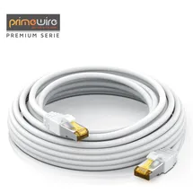 Primewire 10x LAN-Kabel CAT.7, RJ-45 (Ethernet), Gigabit Ethernet S/FTP Netzwerkkabel, 10000 Mbit/s, Patchkabel - 0,5m