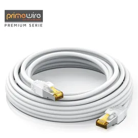 Primewire 10x LAN-Kabel CAT.7, RJ-45 (Ethernet), Gigabit Ethernet S/FTP Netzwerkkabel, 10000 Mbit/s, Patchkabel - 0,5m