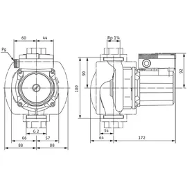 WILO Zirkulationspumpe Top-Z 30/7 RG 180mm 230V