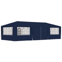 VidaXL Profi-Partyzelt mit Seitenwänden 4×9 m Blau 90 g/m2