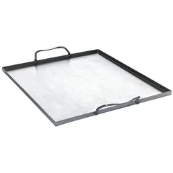 Edelstahl Grillwanne mit 2 Griffen, 31x27x1cm - Plancha Pfanne