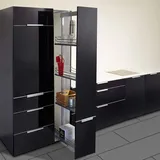 SOTECH Dispensa-X Apothekerauszug Silbergrau matt 1600-2000 mm inkl. SoftstopPlus, Clickfixx und 5 Arena Style Tablaren für 400 mm breite Schränke, Tragkraft 100 Kg Schrankauszug