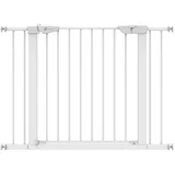 VOUNOT - Türschutzgitter für Hunde Katzen, 75-108 Cm, Treppenschutzgitter, ohne Bohren, Weiß