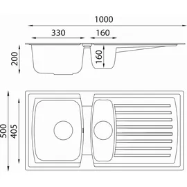 Respekta Boston 100 x 50 cm weiß + Handbetätigung